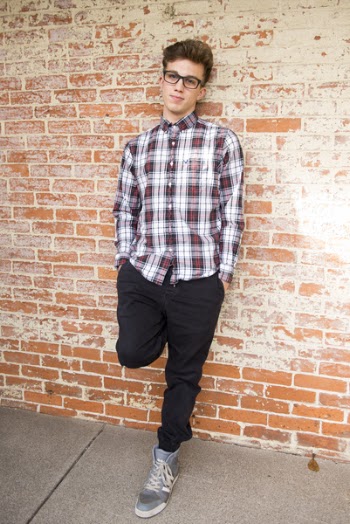 Man Wearing Red And White Plaid Dress Shirt And Black Pants