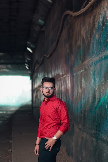 Man Wearing Red Longsleeves