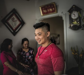 Man Wearing Red Top