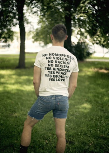 Man Wearing Statement Shirt
