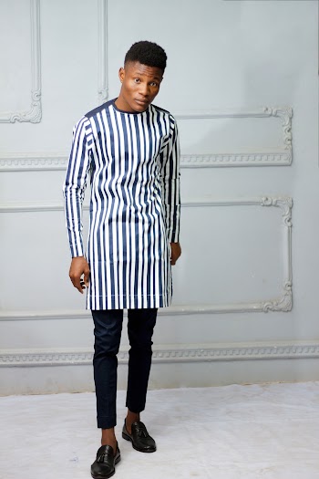 Man Wearing Striped Dress