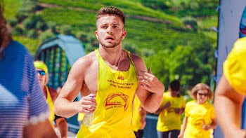 Man Wearing Tank Top Jogging
