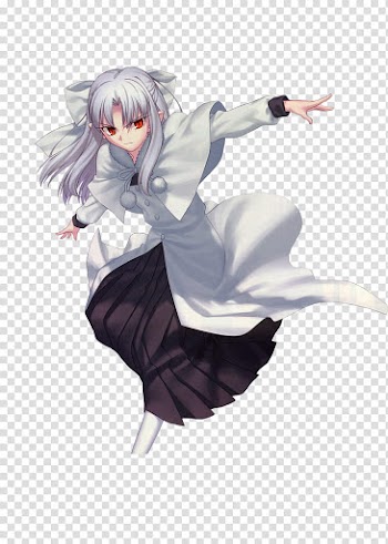 Man wearing white and black dress anime character transparent background PNG clipart