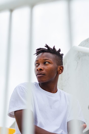 Man Wearing White Crew-neck Shirt