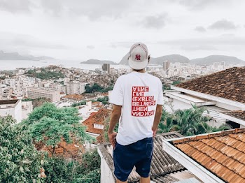 Man Wearing White Printed Shirt