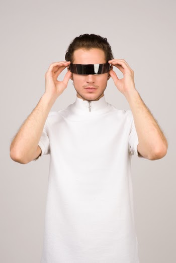 Man Wearing White Turtle-neck T-shirt