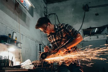 Man Welding Iron