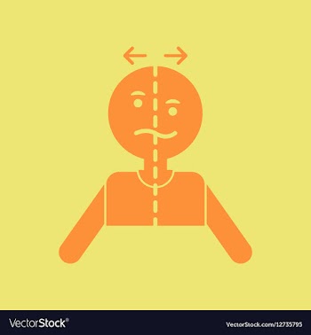 Man with attack stroke face vector image