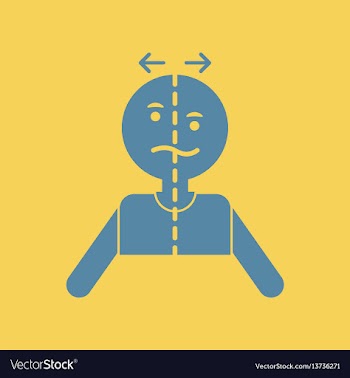 Man with attack stroke face vector image