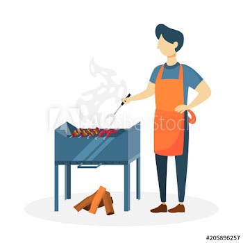 Man with bbq