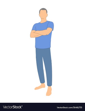 man with crossed arms on white background