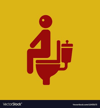 Man with diarrhea vector image