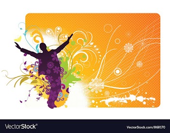 Man with floral vector image