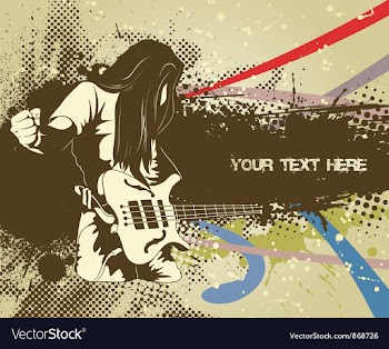 Man with guitar vector image