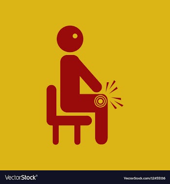 Man with knee pain vector image