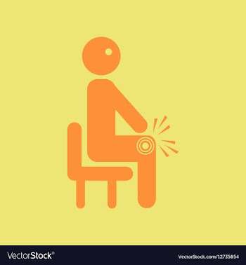 Man with knee pain vector image