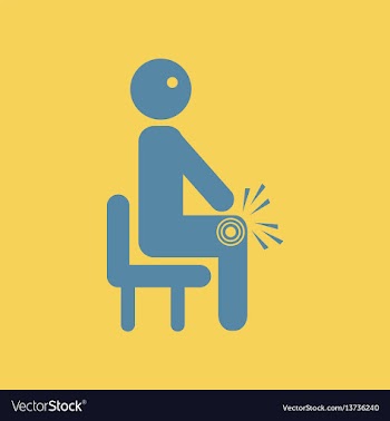 Man with knee pain vector image