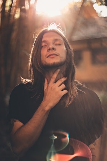 man with long hair