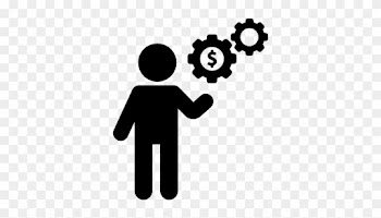 Man With Money Gears Vector - Icono Persona Png