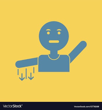 Man with numb hand vector image