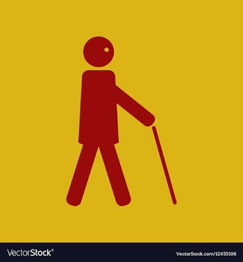 Man with stick vector image