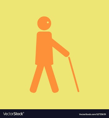 Man with stick vector image