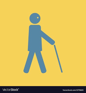 Man with stick vector image