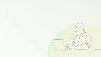 Man working desktop wallpaper, line | Free Vector - rawpixel