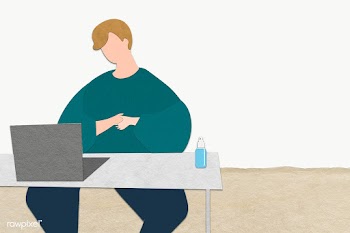 Man working from home during the coronavirus pandemic design element  | Free  transparent png - 2334996