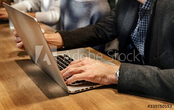 Man working on a laptop