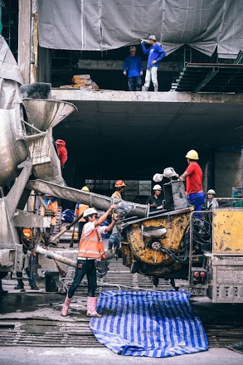 man working on construction site