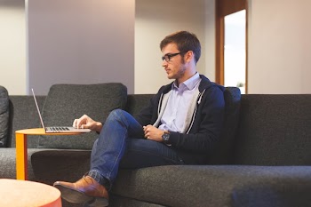          Man Working on Laptop Free Photo     