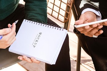 Man writing on a notebook | Free stock psd mockup - 1205264