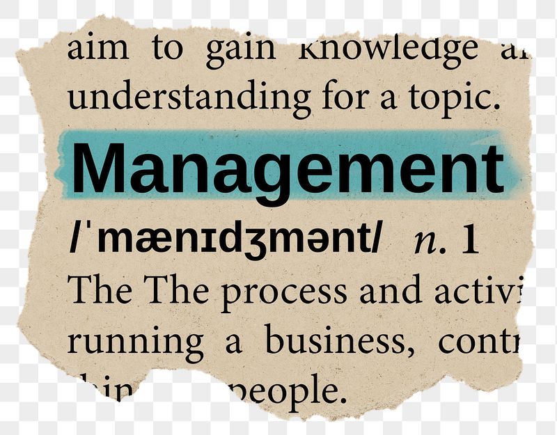 Management png dictionary word sticker, | Free PNG - rawpixel