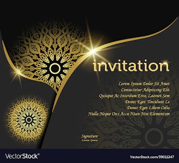 mandala background luxury invitation template