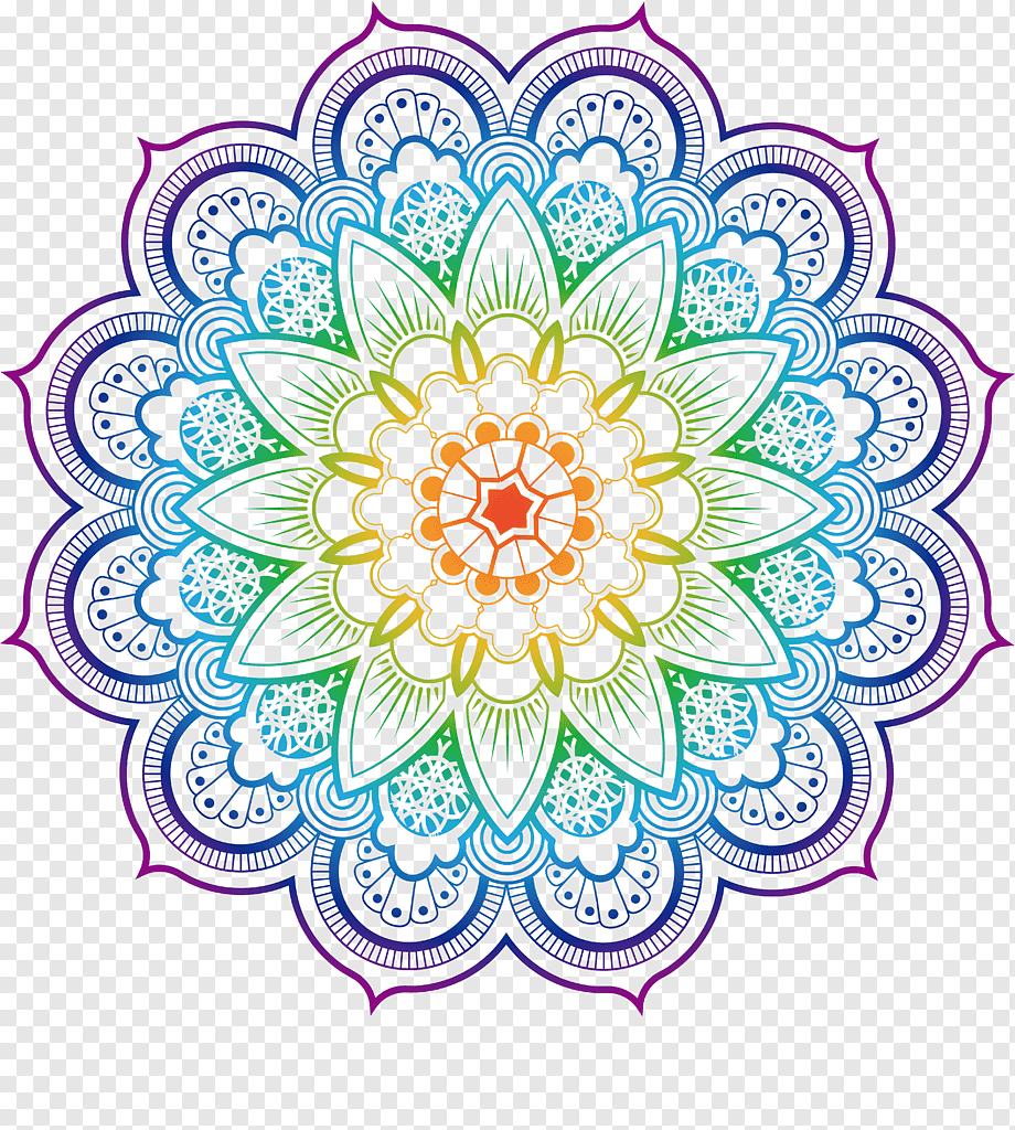 Mandala Coloring book Buddhism Illustration, Datura flower color, mandala floral artwork, flower Arranging, color Splash, child png