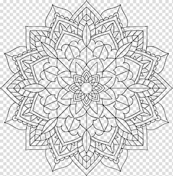Mandala Coloring book Drawing, mandala frame transparent background PNG clipart