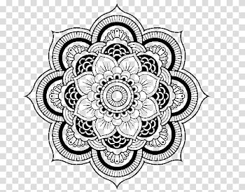 Mandala Coloring book , Flower mandala transparent background PNG clipart