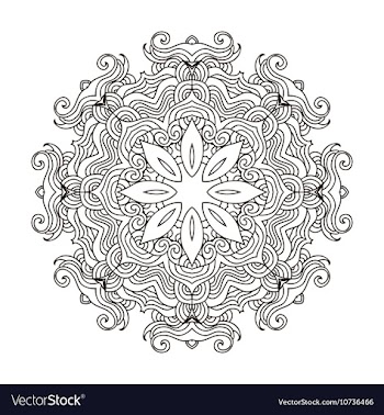 Mandala coloring34 vector image