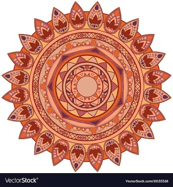 Mandala design element vector image