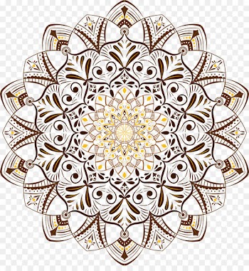 Mandala Elephantidae Indian elephant Euclidean vector - Retro khaki mandala 
