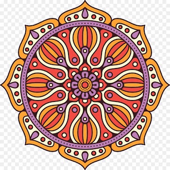 Mandala Euclidean vector Coloring book Illustration - Warm Mandala 