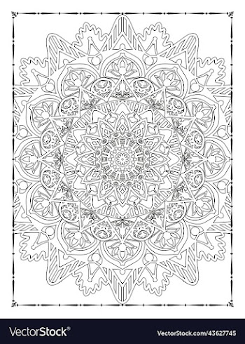 mandala floral coloring page adults kdp