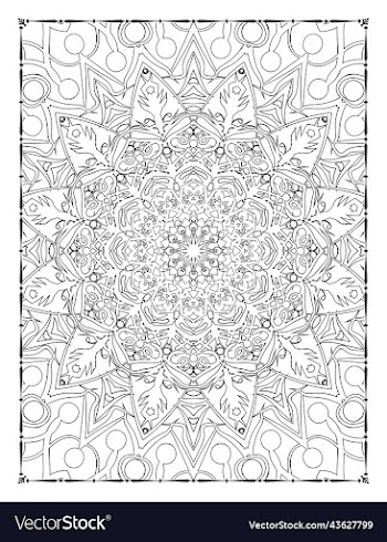 mandala floral coloring page adults kdp