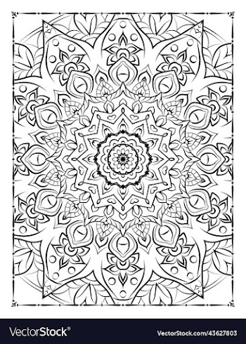 mandala floral coloring page adults kdp