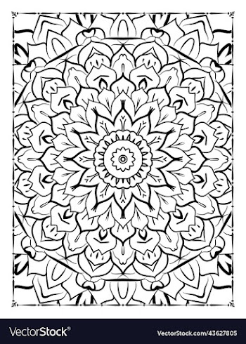 mandala floral coloring page adults kdp