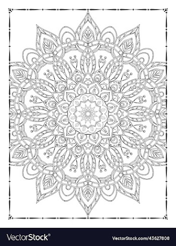 mandala floral coloring page adults kdp