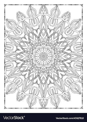 mandala floral coloring page adults kdp