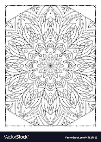 mandala floral coloring page adults kdp