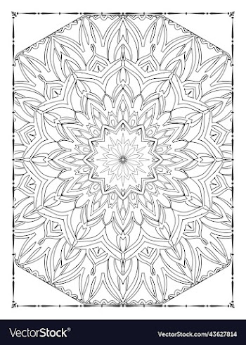 mandala floral coloring page adults kdp